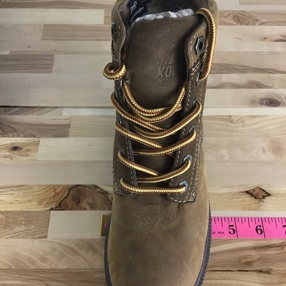 KODIAK leather lace up ankle boots brown size 5 - Picture 14 of 16